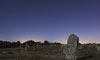 Lyra and Cygnus are rising over Carnac menhirs