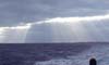 Crepuscular rays over the sea