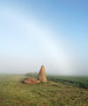 Fogbow above a menhir