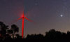 The shooting star and the wind turbine